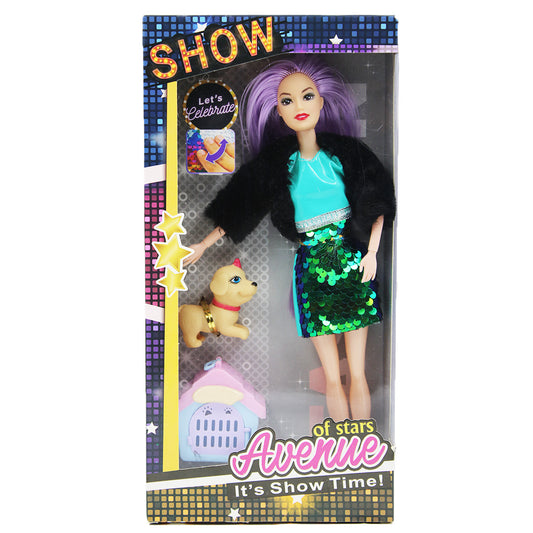 Toys Doll 29Cm With Bag & Dog Show Tl9916