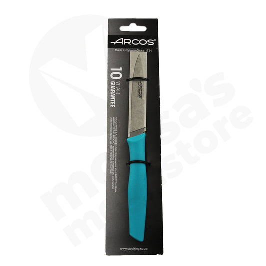 Knife Paring 100Mm Turquoise Handle Arcos Carded