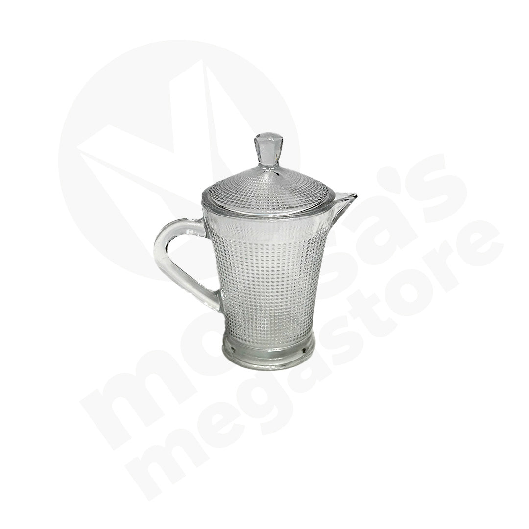 Milk Jug 500Ml Clear Embossed Venice