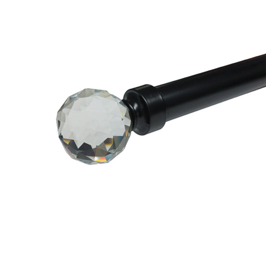 Finial Prism Crystal Black  2Pc