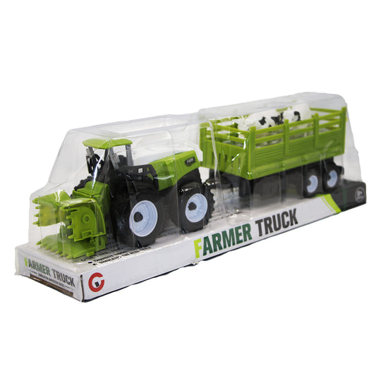 Toys Tractor With Trailer With 2 Animals 31Cm