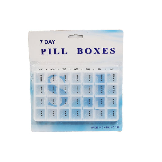 Pill Box 28Days 18X10Cm Carded