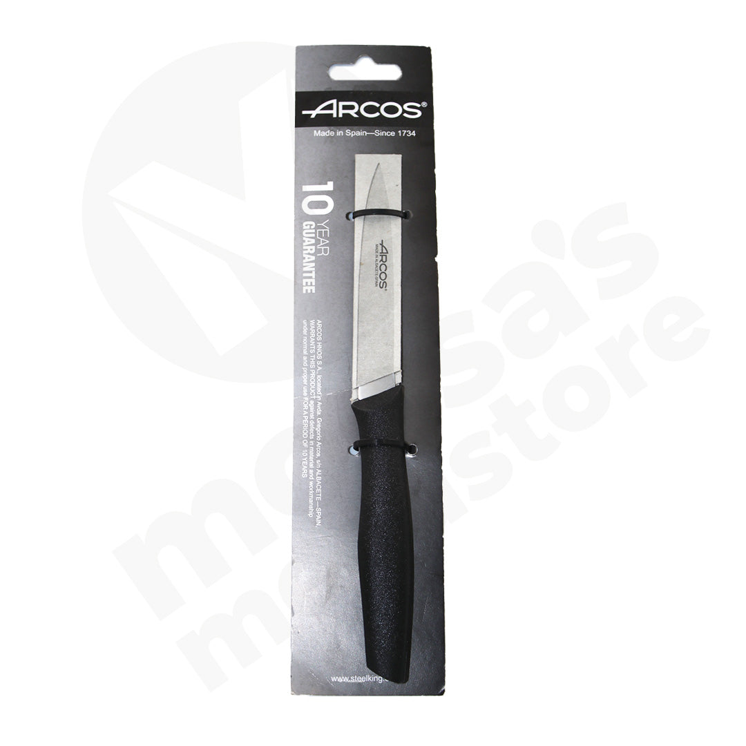 Knife Paring 100Mm Black Handle Arcos Carded