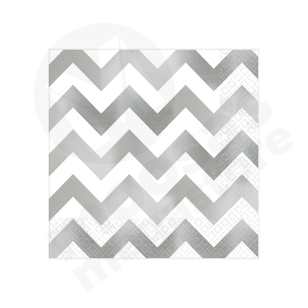 Serviette 16/20Pc 2Ply Gold/Silver Foiling/Marble