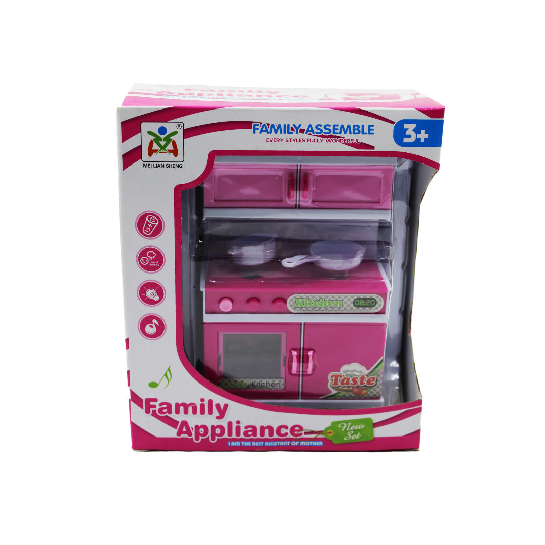 Toys Kitchen Stove With Cabnet Battery  Operated