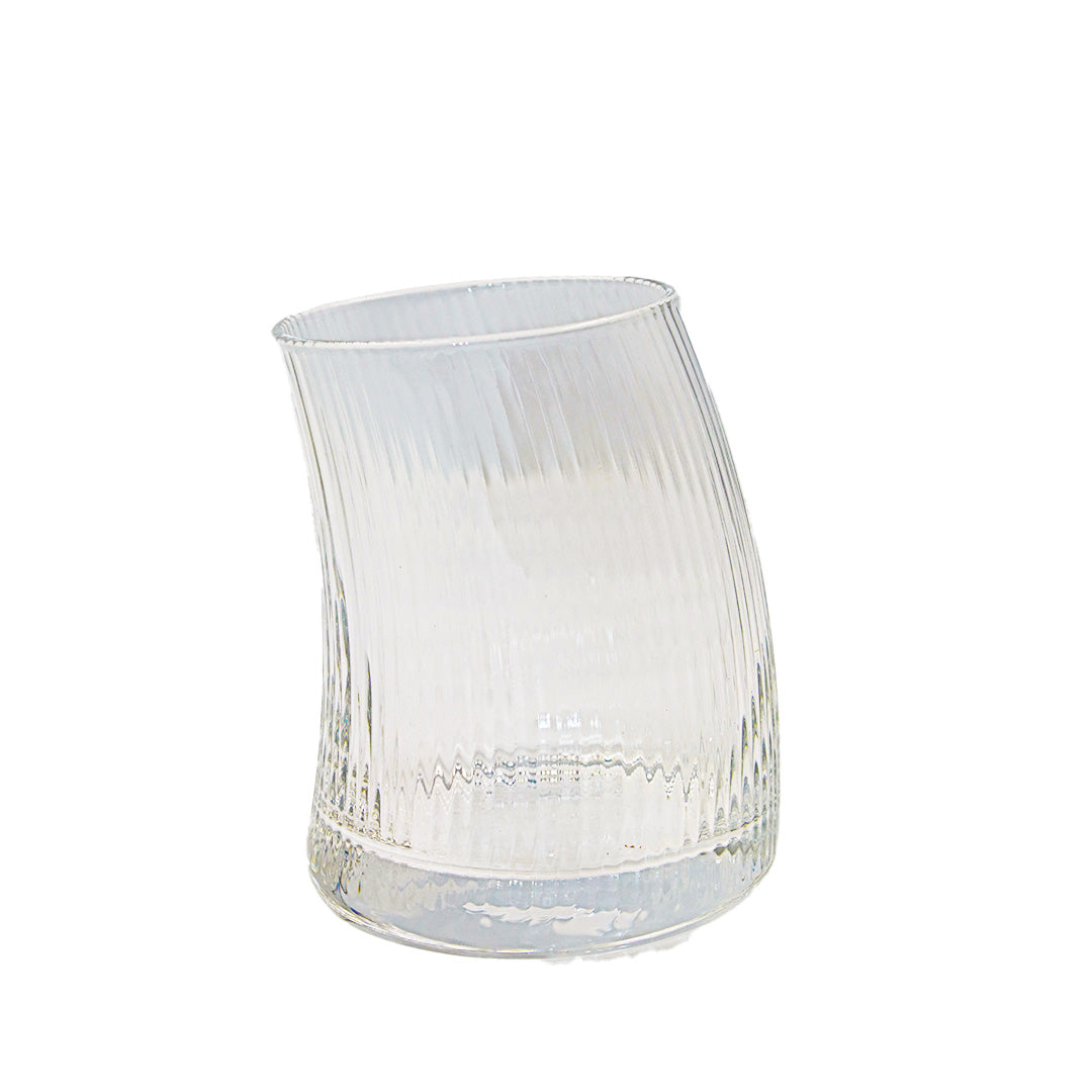 Tumbler 10X7Cm Clear Skewed Assorted