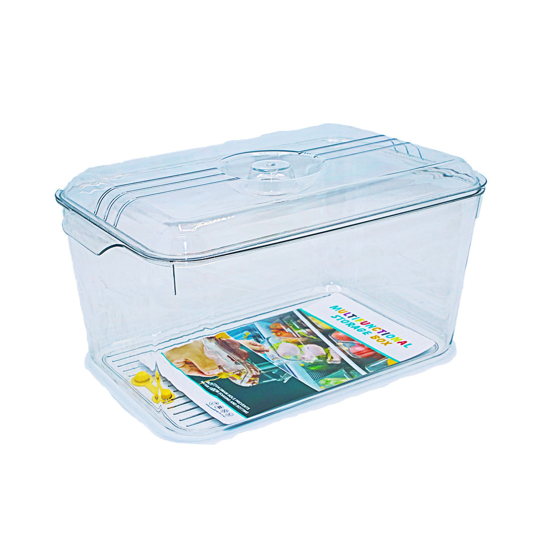 Fridge Storage 31X19X16Cm With Lid Plastic