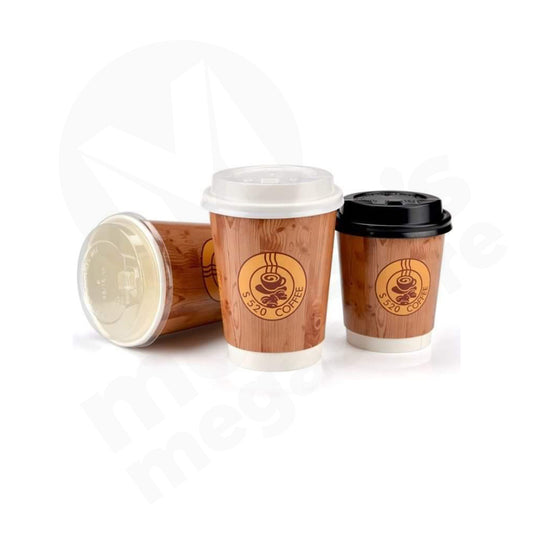 Paper Cup 15Pc With Lid Coffee 9Cm