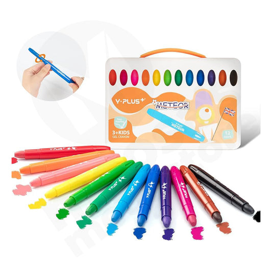 Crayons 12Pc Gel In Case Meteor Y-Plus