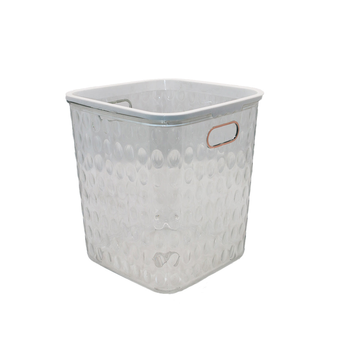 Dust Bin 25X23Cm Square Tinted Embossed