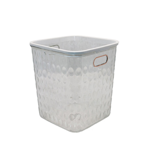 Dust Bin 25X23Cm Square Tinted Embossed