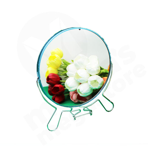 Mirror Cosmetic 10Cm Round With Stand