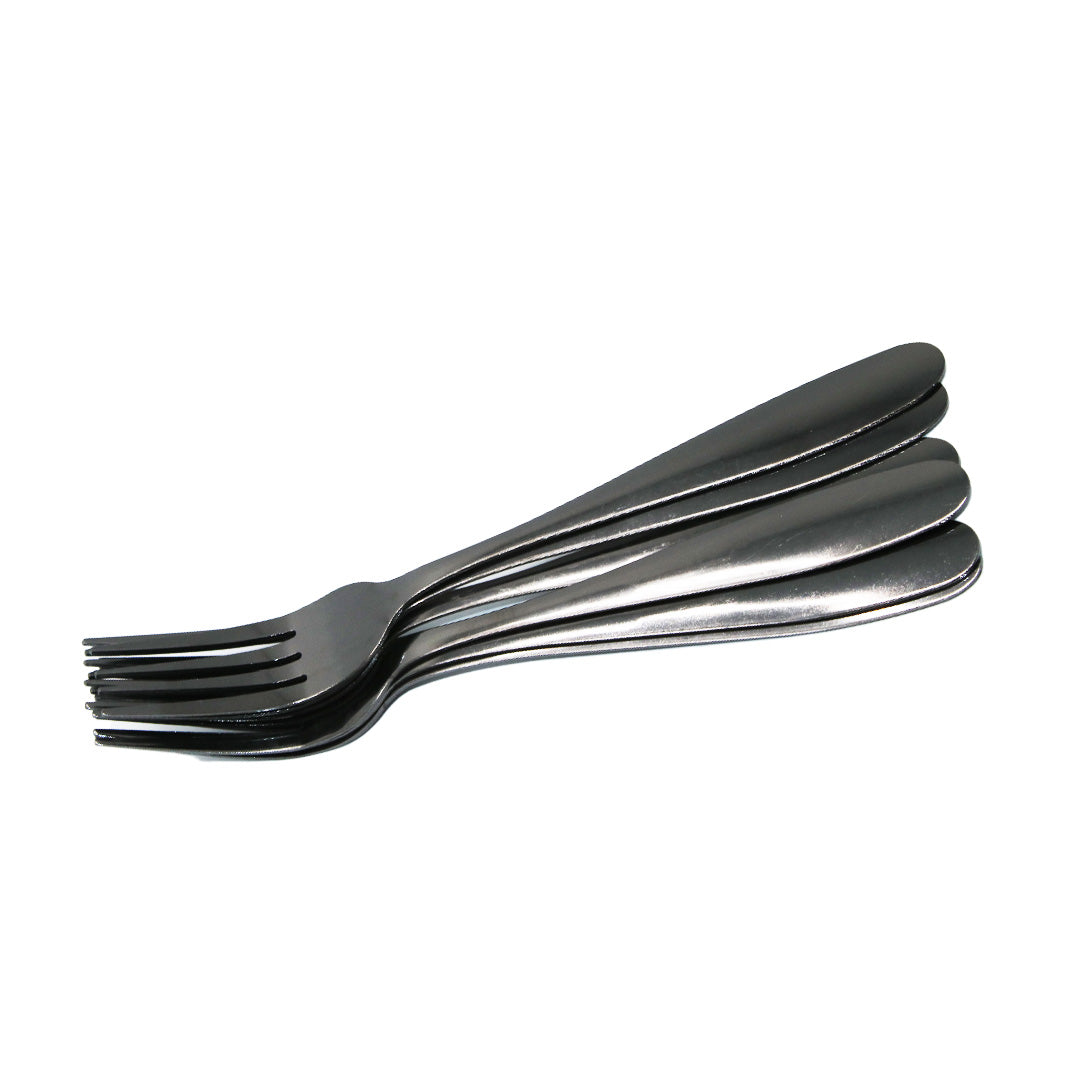 Fork 6Pc Black Plain Yes House