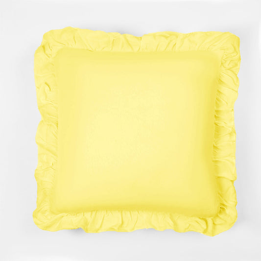Pillow Case Continental  Frill Yellow