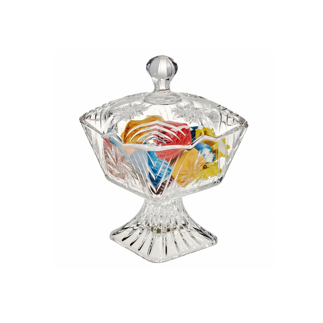 Pasabahce Candy Bowl Jar 10X10Cm Square With Lid