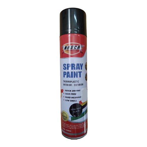 Spray Paint 300Ml High Heat Black Nasca