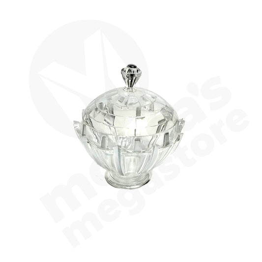 Candy Bowl 15X8Cm Acrylic Silver Touch