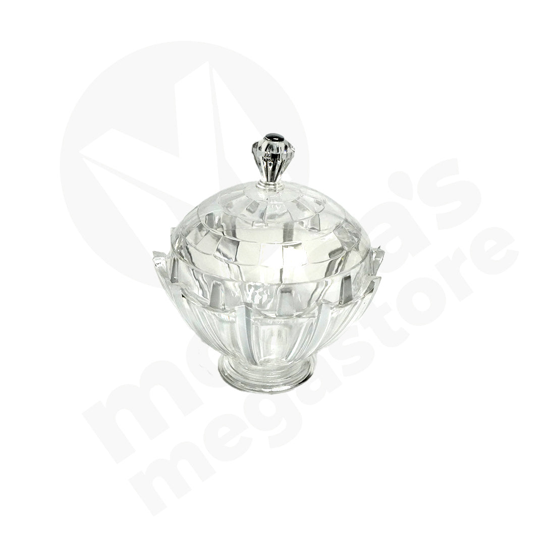 Candy Bowl 15X8Cm Acrylic Silver Touch