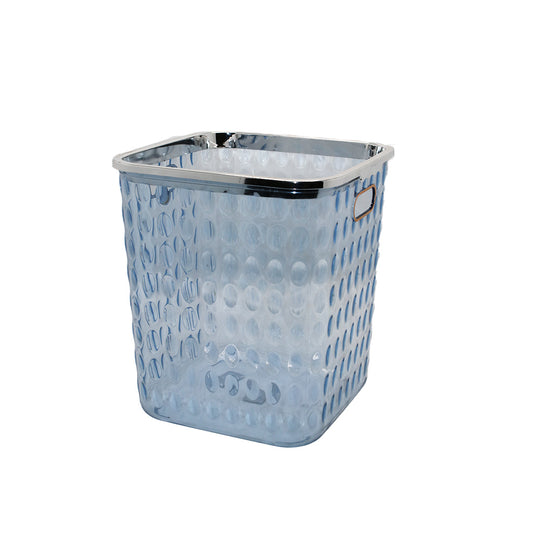 Dust Bin 28X25Cm Square  Tinted Embossed