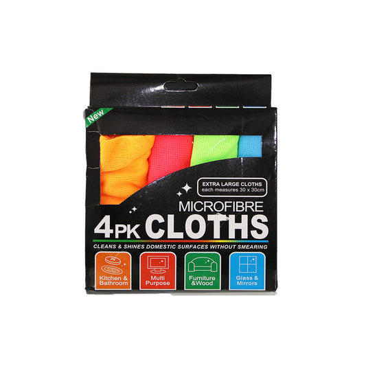 Microfibre Cloth 4Pc 30X30Cm Box