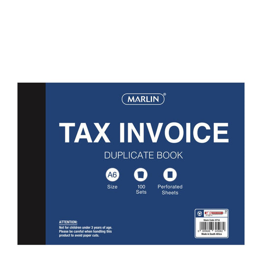 Marlin Invoice Book Dupl Icate A6/100