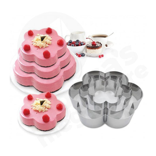 Bakeware Cake Mould 3Pc Aluminium  Flower Ryj