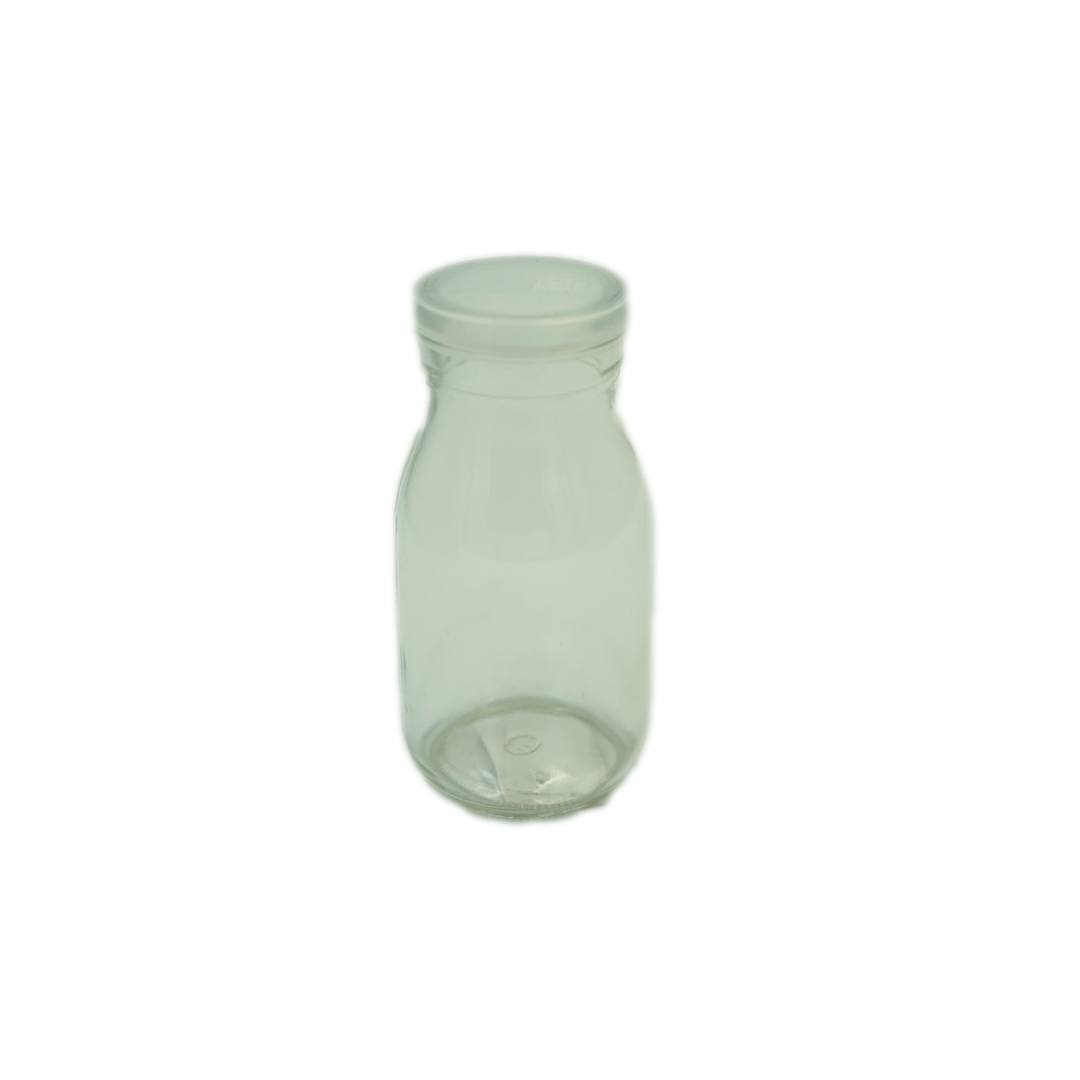 Juice Bottle 200Ml 12X4.5Cm Clear Plastic Lid