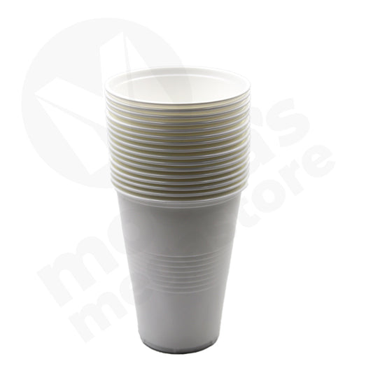 Cup 16Pc 12X9Cm White  Plastic