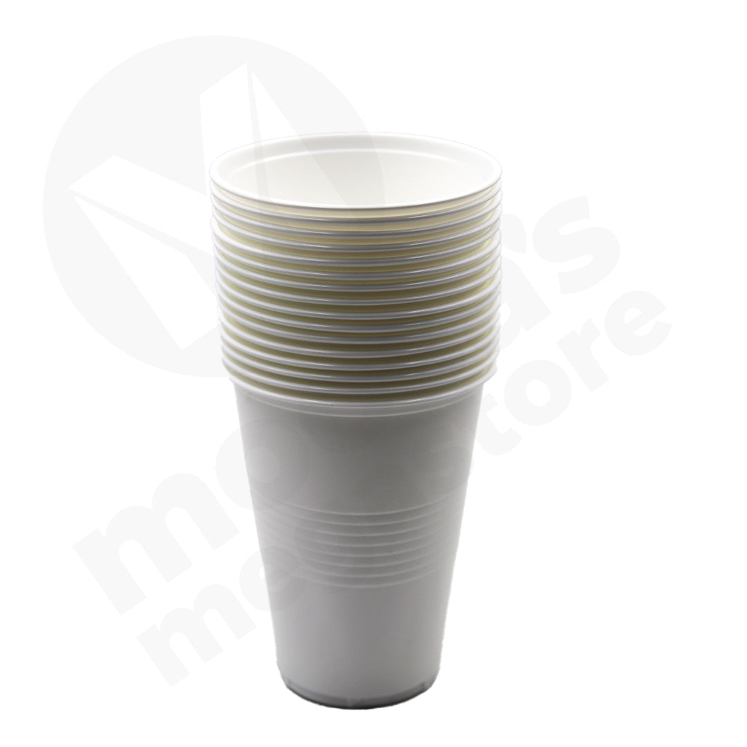 Cup 16Pc 12X9Cm White Plastic