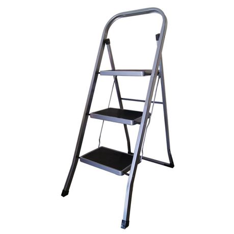 Ladder 3Step Rubber Pad Stainless Steel