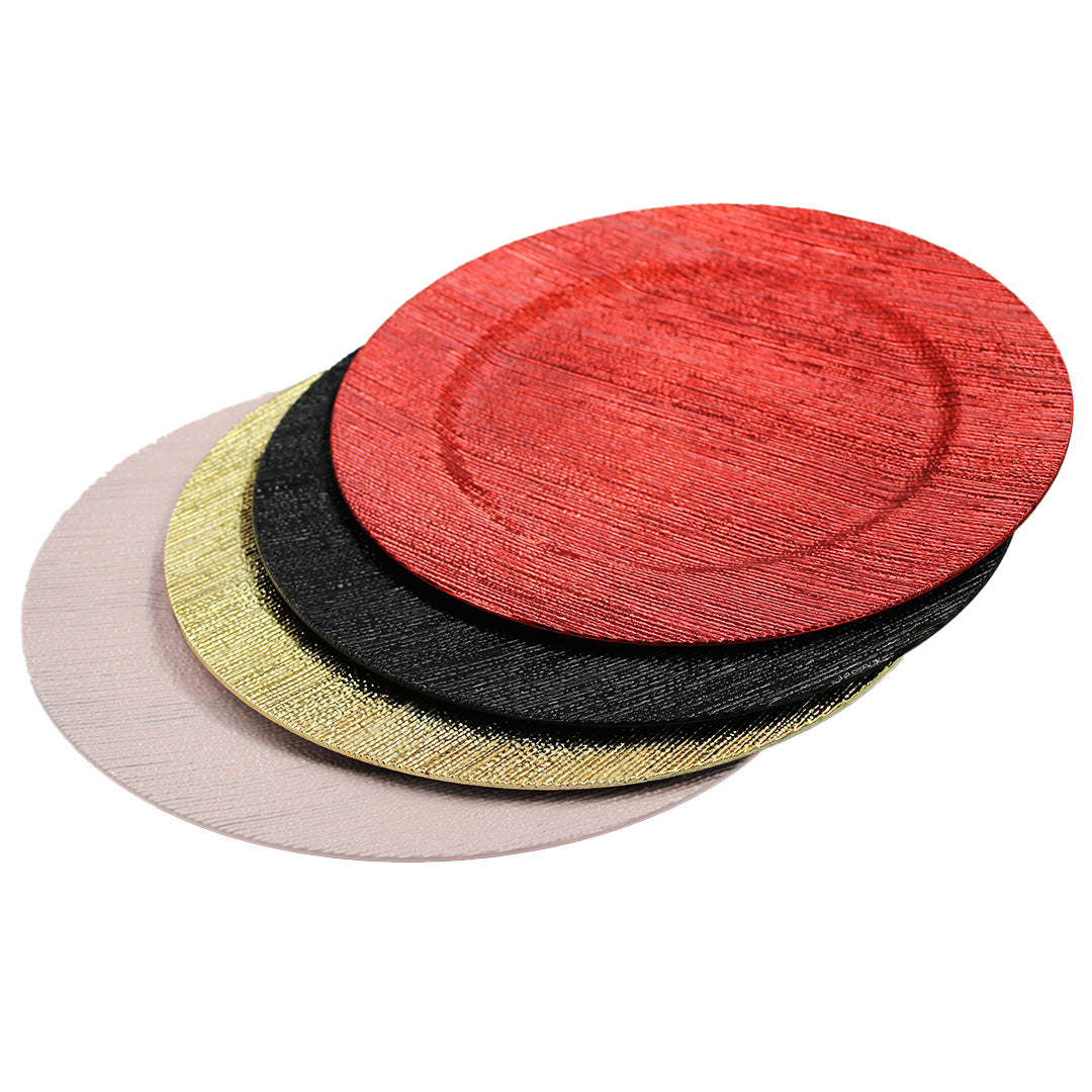 Underplate 33Cm Round Embossed Assorted