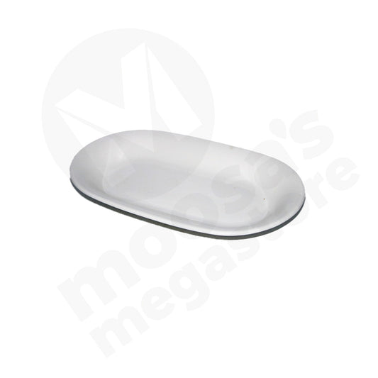 White Oval Platter 26X16Cm Glass