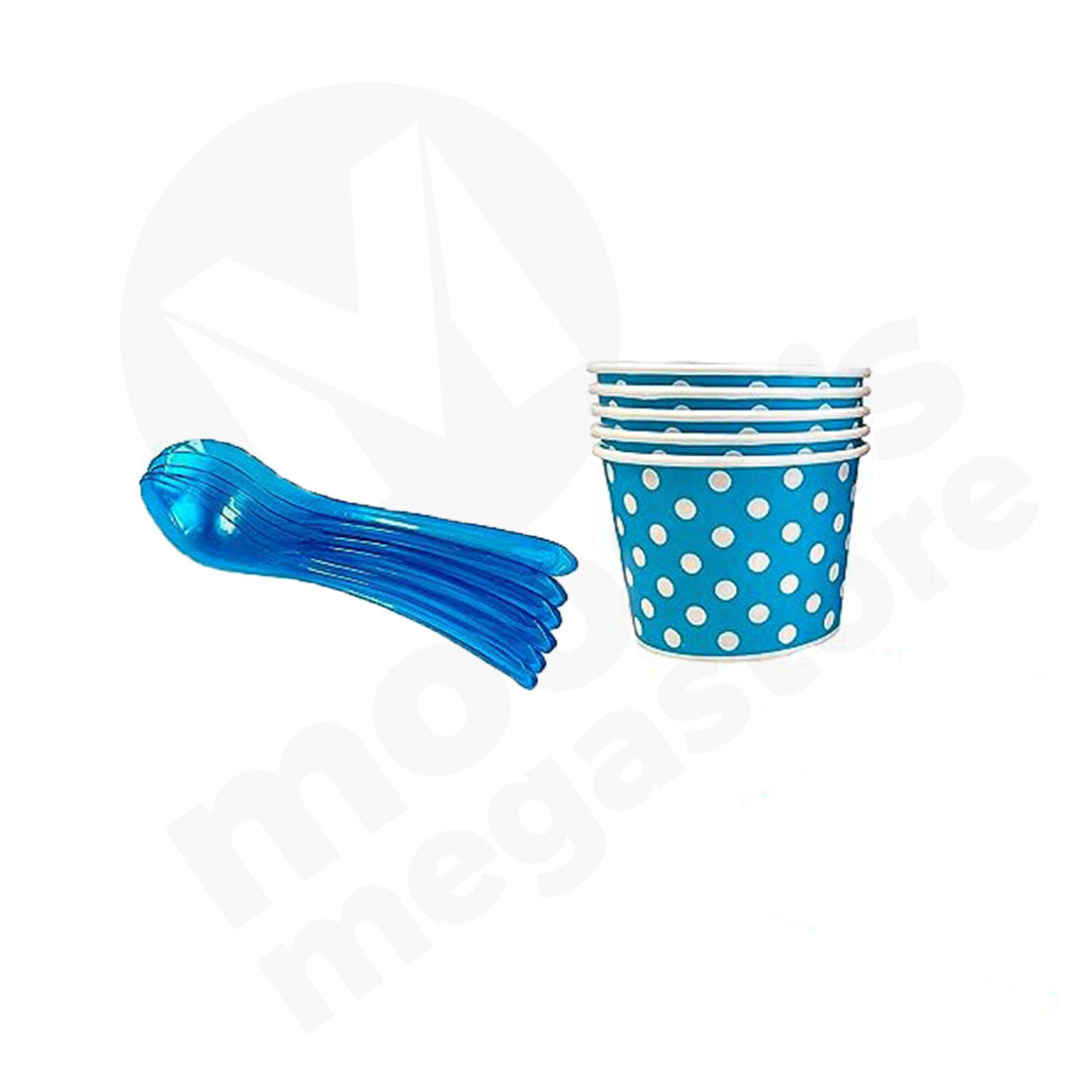 Dessert Ice Cream Cup 6Pc With Spoon