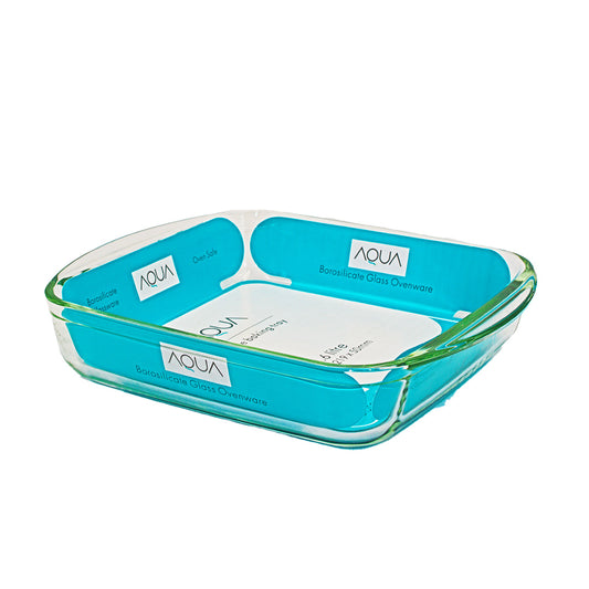 Aqua Baking Tray Square No Lid 1.6L/8 Borosilicate