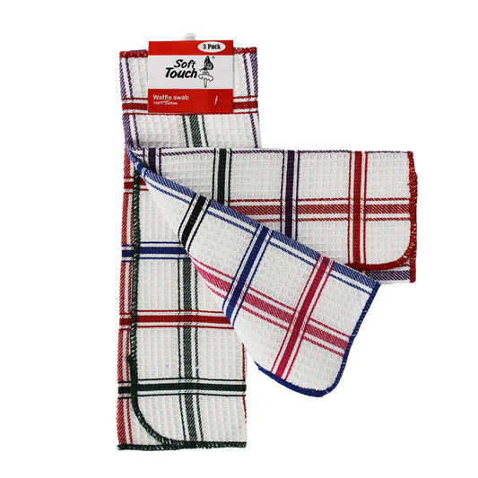 Swab Waffle 3Pc Homeline/Soft Touch