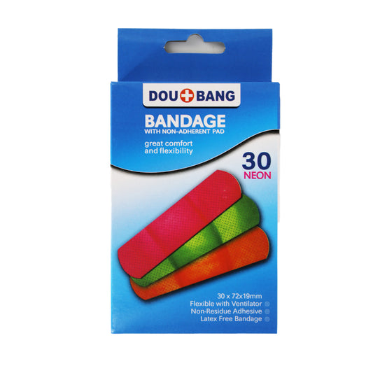 Bandage 30Pc 30X72X19Mm Pvc Neon Dou-Bang