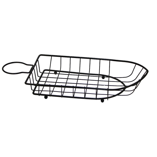 Fryer Basket 25X13Cm Black Fish Strainer With Hndl