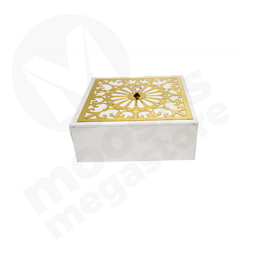 Jewel Box 24X12Cm Square Wooden  With Stand
