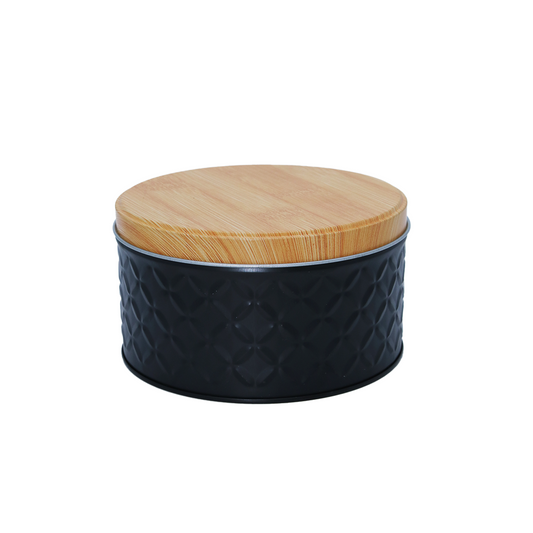 Cake Tin 13.5X7.5Cmcm Round Embossed  2Tone