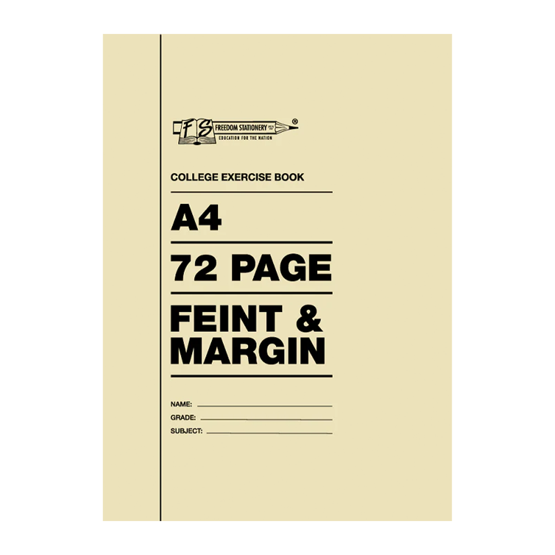 Fs College Exercise Book 72 Pg A4 Feint & Margin
