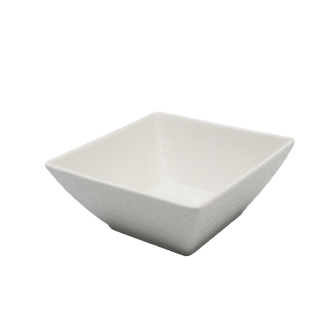 Bowl 15X15X6.5Cm Square  Embossed  Creeper Design