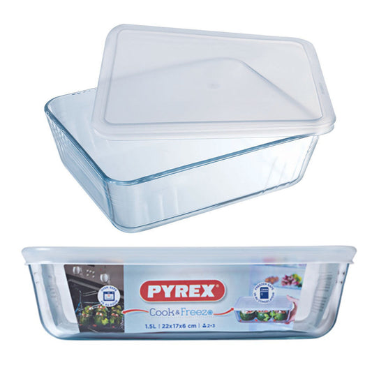 Pyrex Cook N Freeze Rectangle With Lid 1.5L