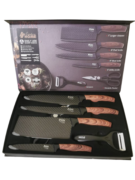 Condere Home Kitchen Set 6Pc Wooden Look