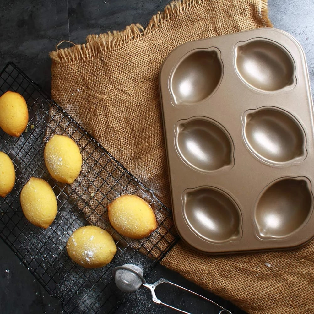 Cake Mould Gold 6Cup Assorted