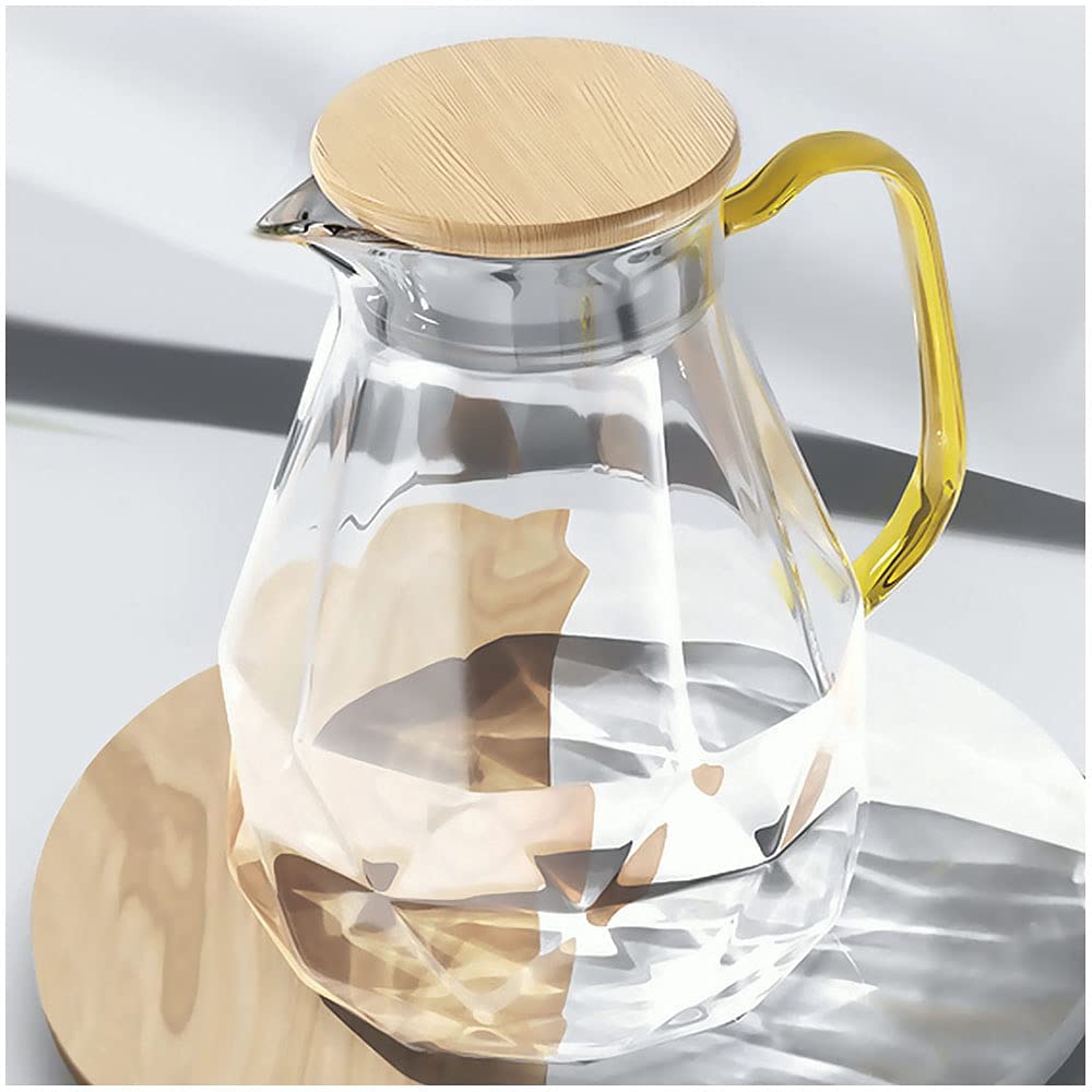 Jug 19X9Cm 1.6L Silver Lid Clear Glass