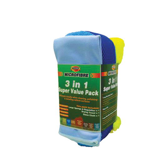 Nasca Microfibre Car Cleaning Kit 3In1