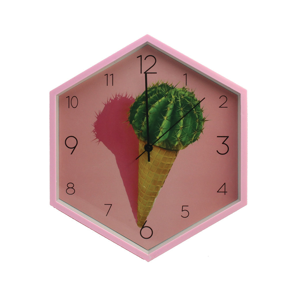 Clock Image 34X30Cm Hexagon Shape