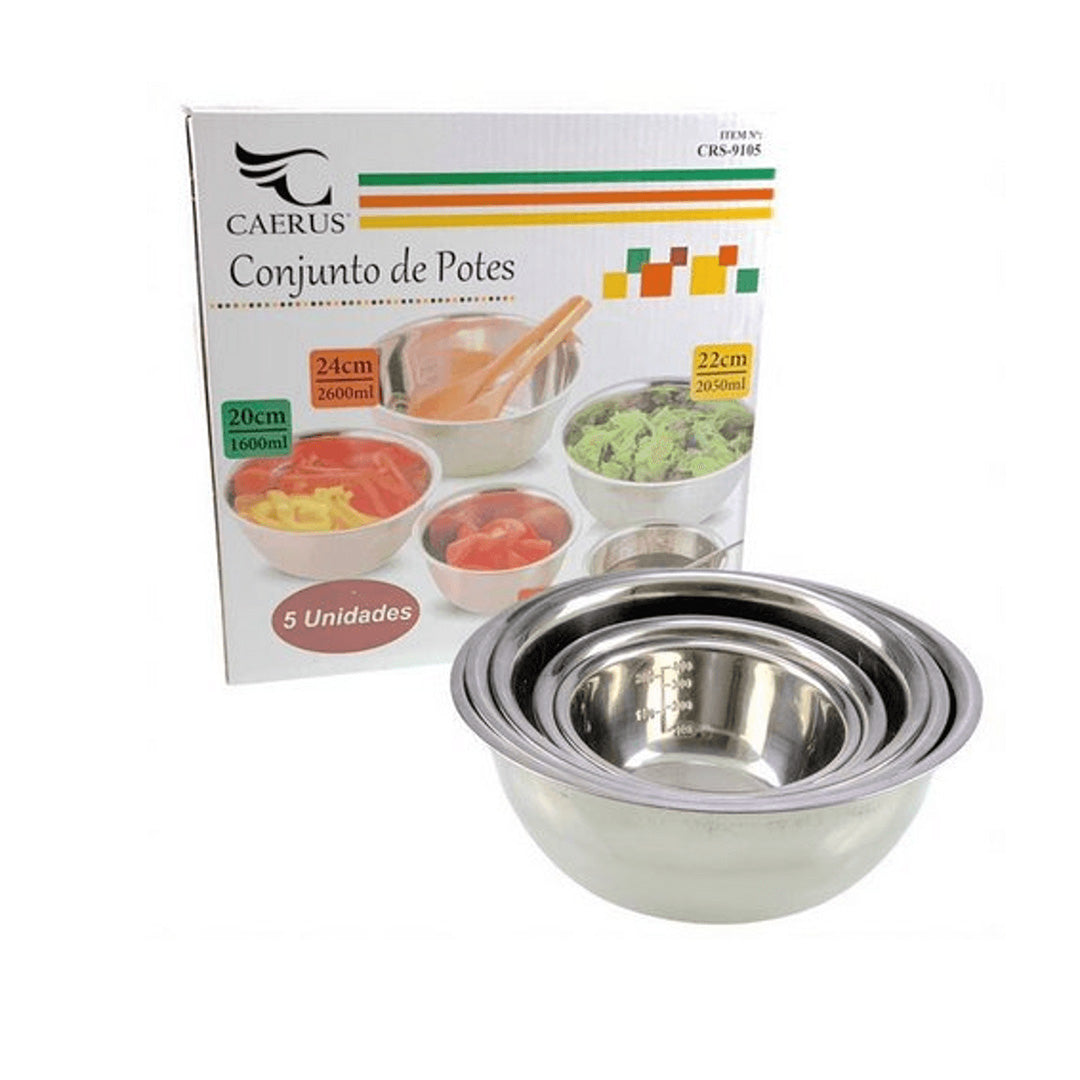 Mixing Bowl 5Pc Stainless Steel  Crs-3105