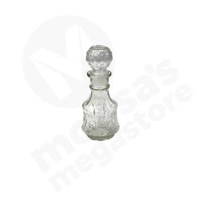 Decanter 13.5X4.5Cm Clear Embossed Pop Lid