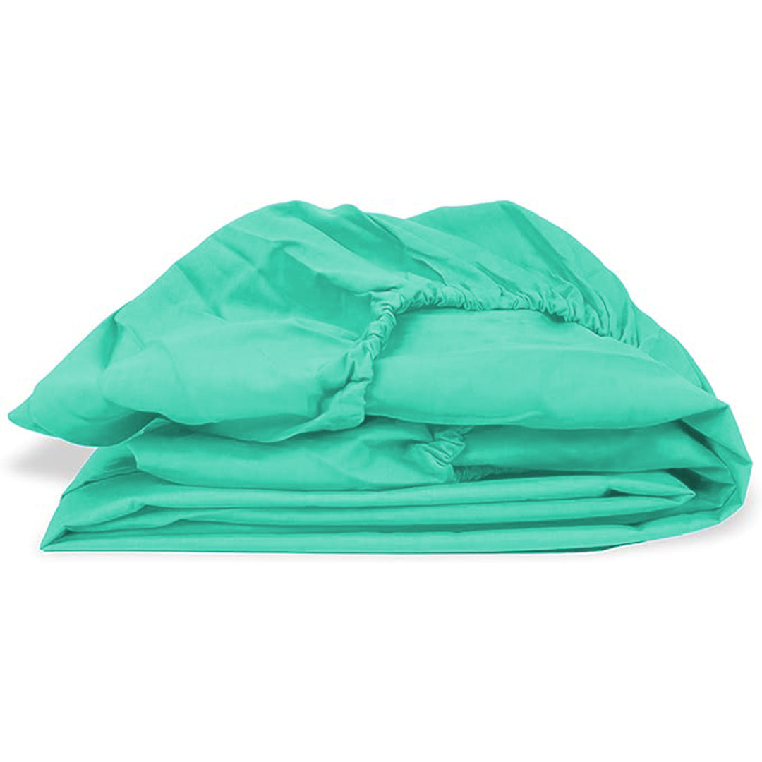 Fitted Sheet Double  Duck Egg  Extra Depth  Rich